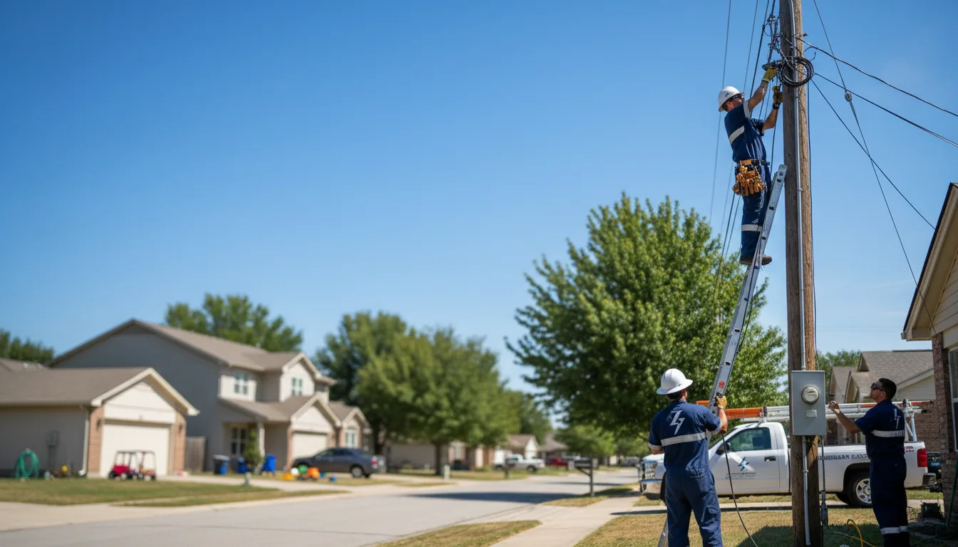 Residential electrician providing installation services in Hamburg, AR